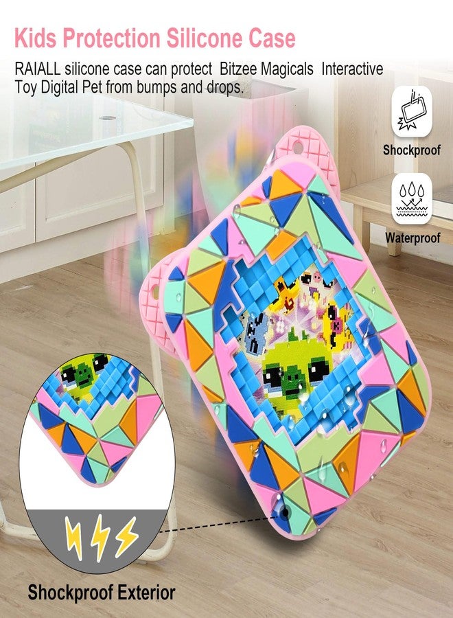 غطاء سيليكون من RAIALL للعبة Bitzee Magicals التفاعلية الرقمية، حامل سيليكون لحماية لعبة Bitzee Magicals الإلكترونية الافتراضية للأطفال، جراب سيليكون ناعم للسفر، وردي - Image 5